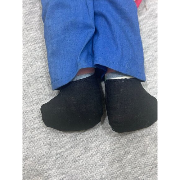 Raggedy Andy Doll Plush Stuffed Cloth Toy For Kids One Arm Handmade Blue/White - Picture 4 of 9